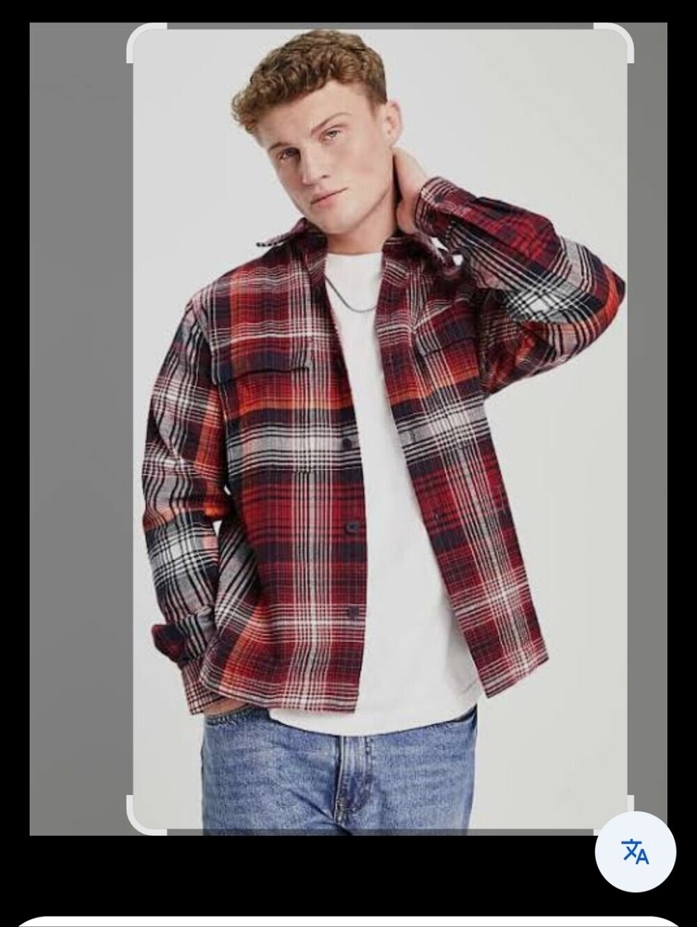 Tommy Hilfiger Men's Red Plaid Over Shirt - Picture 10 of 10